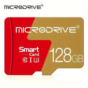 TEMU Microdrive 골든 레드 고속 Micro TF SD 카드 Class 10 U3 플래시 메모리 카드 (4GB, 8GB, 16GB, 32GB, 64GB, 128GB, 256GB 사이즈로 제공), SD 어댑터 호환.