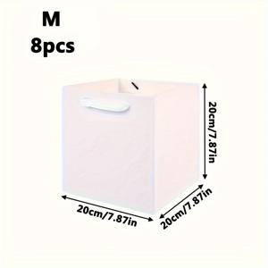 TEMU 8개 사각 흰색 선물 가방 세트. 꽃다발, 인형 포장, 파티 답례품, 크리스마스, 설날, 설날, 발렌타인데이와 같은 시즌 축하 행사에 적합합니다.