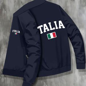 TEMU 이탈리아 프린트, 의류, 신발, 주얼리>남성 패션>남성 의류>남성 재킷>남성 경량 재킷>남성 스타일 재킷
