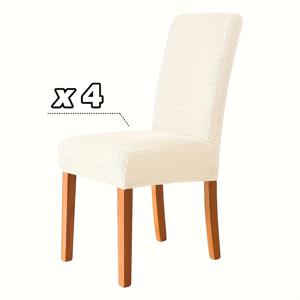 TEMU 4개 세트 T자형 자카드 의자 커버 M 사이즈 탄력 식탁 의자 커버 홈 호텔 좌석 커버 스툴 커버