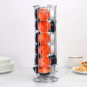 TEMU 18 돌체 구스토 캡슐 호환 회전식 철제 커피 캡슐 보관대 1개