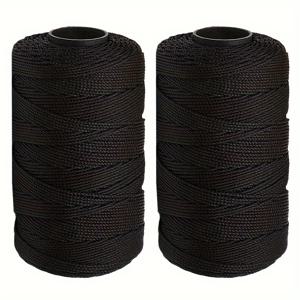 TEMU 2개 1.5mm × 219 야드 폴리에스터 로프, 뜨개질 및 코바늘 뜨개용, 모자, 가방, 지갑, 신발, 식물 걸이 및 공예용 100% 폴리프로필렌 직조 로프