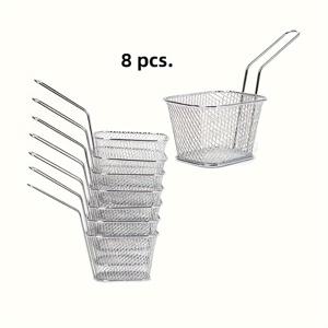 TEMU 4/8개 프렌치프라이 튀김 바구니 스낵 튀김 메쉬 바스켓 보온 튀김 바스켓 레스토랑 치킨 튀김 바스켓