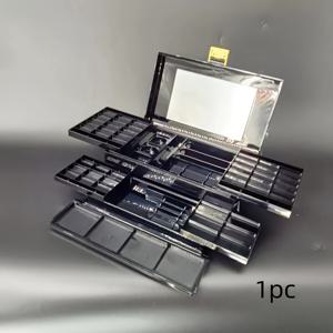 TEMU 1개 다기능 아이섀도우 메이크업 케이스 | 고품질 진주 매트 보관함 (하이라이터, 블러셔, 콤팩트, 립스틱 정리함 포함) - 플라스틱, 조리대 사용