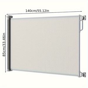 TEMU 해양 베이비 안전 게이트, 확장형 실내 계단용 어린이 게이트, 드릴 없이 설치 가능한 계단 및 애완동물용 펜스, 두 가지 설치 방법