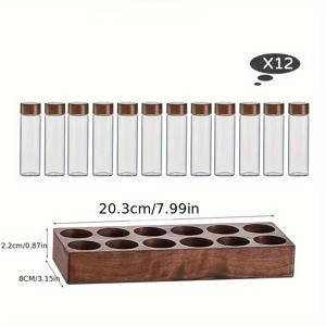 TEMU 1 세트, 커피 콩 보관, 포장, 시험관 유리 병, 병에 담긴 병, 빈 병, 밀봉 캔, 커피 가루 보관 및 보관 캔|커피