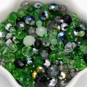 TEMU 4-8mm 다양한 유리 원형 다면체 비즈 300개입, 팔찌, 목걸이, 폰 체인 등 주얼리 스페이서로 완벽