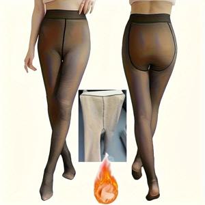 TEMU 크로스보더 인기 시어 타이츠, 여객기 승무원용 스킨톤 레깅스, 여성용 원피스 가을/겨울용 두꺼운 따뜻한 레깅스, 스타일리시하고, 엉킴 방지, 단품 판매.