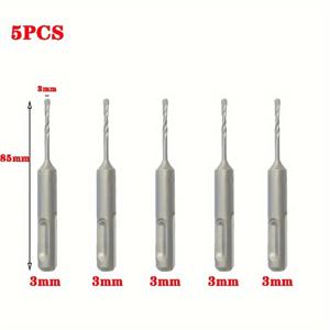 TEMU YG8 초경 날이 장착된 SDS 플러스 드릴 비트 5개 세트. 콘크리트, 시멘트, 돌, 벽돌, 세라믹 냄비 등에 로터리 해머 드릴링을 위해 설계되었습니다.