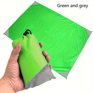 TEMU 야외 캠핑 매트, 피크닉 매트 및 해변 매트, 끈으로 조이는 포켓이 있는 초경량이며 휴대하기 쉽고 편리한 접이식 잔디 야외 매트, 등산/야외 하이킹/캠핑/피크닉/잔디 휴식을 위한|캠핑매트