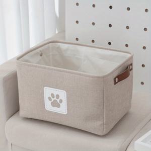 TEMU 1개 내구성 있는 애완동물 장난감 보관함 고양이 개 그루밍 청소 용품 보관 바구니 애완동물 더러운 옷 바구니 데스크탑 보관 바구니