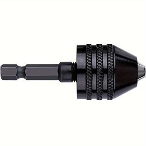 TEMU 키리스 드릴척 어댑터 - 1/4인치 육각 생크, 퀵 체인지 컨버터, 원형 생크 드릴 비트에 적합, 금속 재질. 0.3-6.5mm 미니 드릴 비트 변환 도구 액세서리용 육각 생크 3-jaw 척 (전동 그라인더용)