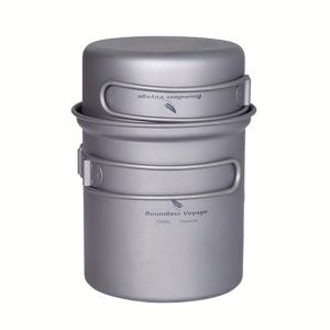 TEMU 바운들리스 보이지 티타늄 캠핑 쿠크스토브 & 냄비 - 초경량 휴대용 아웃도어 조리기구, 백패킹, RV, 차량 캠핑용 멀티 기능 스토브 & 냄비