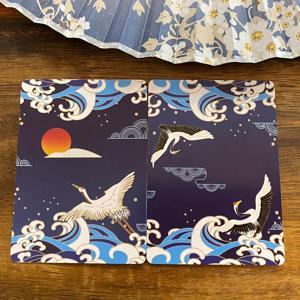 TEMU 구름과 크레인 요소가 있는 고품질 카드리스티 플레잉 카드, 블루 코어 종이, 초보자를 위한 카드리스티 연습용, 엔터테인먼트 및 컬렉션