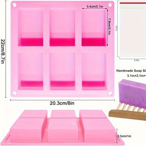 TEMU 비누, 머핀, 빵, 브라우니, 옥수수빵 등을 만드는 6구 실리콘 몰드 1개