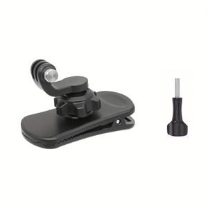 TEMU 360° 회전 백팩 클립, 강력한 고정 클립으로 등산 및 하이킹용, 백팩 고정 클립, GoPro Hero 13/12/11/10/9/8 액션 카메라 호환, DJI, 360, SJCAM 등 범용 회전 어깨끈 설치 브래킷|등산가방