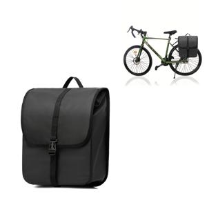 TEMU 나쿠스타브 대용량 고품질 자전거 안장 가방 - 조절 가능한 스트랩, 다중 수납공간, 블랙과 오렌지 악센트, 산악자전거 후면 랙 테일 팩 사이클링 액세서리, 세련된 자전거 액세서리 | 고급 스트랩, 자전거 액세서리