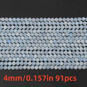 TEMU 천연 아쿠아마린 면상 보석 비즈 - 170/110/91개 루즈 스톤 비즈 DIY 주얼리 만들기에 적합, 독특한 귀걸이, 팔찌, 목걸이 공예 용품에 이상적 (2/3/4mm)