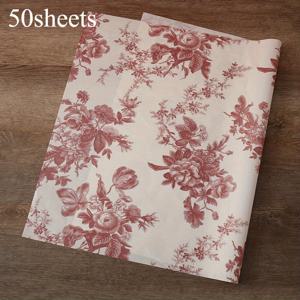 TEMU 꽃 선물 포장지, 파란색과 빨간색 꽃 무늬 디자인, 크리스마스 파티, 선물 포장, 꽃다발 포장, 미술 공예, DIY, 파티 백, 생일, 결혼식 장식, 가정 및 주방 용품, 파티 선물, 선물 상자 및 가방, 종이 재질