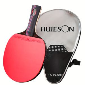 TEMU 고품질 카본 파이버 탁구 라켓 - 나무 및 카본 핑퐁 라켓, 향상된 성능을 위한 9플라이 블레이드, 모든 플레이어를 위해 인체공학적 디자인 - 휴대용 가방 포함|탁구채