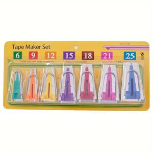 TEMU 바이어스 테이프 메이커 세트 - 7 사이즈 DIY 패브릭 바이어스 테이프 메이커 키트 퀼팅, 재봉 및 바인딩 멀티 컬러