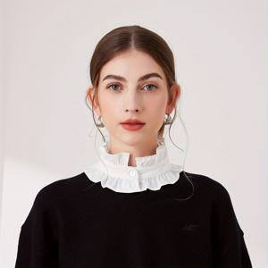 TEMU 1개 여성용 화이트 레이스 스위트 칼라