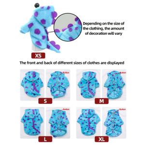 TEMU 포메라니안, 테디베어와 같은 소형견을 위한 귀여운 숏 플로럴 공룡 애완동물 코트, 봄, 가을, 겨울철 따뜻하게 입기 완벽.