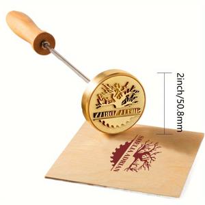 TEMU 1개 황동 납땜 인두, 내구성 있는 개인 로고 목재 금속 납땜 인두, 수제 디자인 결혼 및 개인화 선물, 목재 연소 인감 인조 가죽, 빵, 버거, 케이크, 토스트, 쇠고기, 스테이크 인감, 연회 결혼식 추수감사절 가을 축제 휴일 선물용