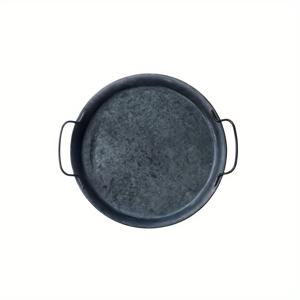 TEMU 디저트 팜하우스 컨트리 블랙 라운드 서비스 푸드 트레이 테이블 장식 고품질 금속 과일 트레이, 비식품 접촉