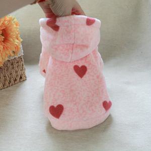 TEMU 올 시즌 견용 후디, 프레스 버클 - 폴리에스터 니트 원단 반려동물 스웨터, 소형견용, 편안한 두꺼운 겨울/봄/가을 코트, 비숑, 포메라니안, 테디용 하트 패턴