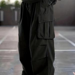TEMU 봄과 여름 남성용 대형 사이즈 작업 바지, 사계절 야외 멀티포켓 트라우저, 복합 원단 캐주얼 패션 롱슈트 여행 및 야외 활동에 적합, 다재다능하고 스타일리시한 플러스 사이즈