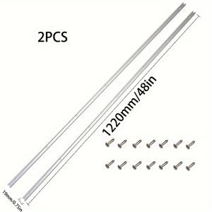 TEMU 19개 1220mm 48인치 목공 작업용 작은 T 슬롯 슬라이드 레일 실버 블루 레드 DIY 목공 도구
