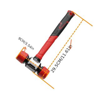TEMU 2025 신제품 설치용 해머, 리바운드 방지 고무 망치, 표면 친화적 고무망치, 타일 설치용 망치, 솔리드 고무 망치, 고무 도구, 설치 공구
