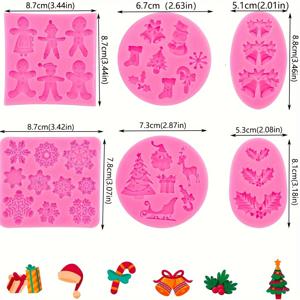 TEMU 6개 크리스마스 크리스마스 트리 말벌 가죽 호리병 잎 수제 클레이 소프트 도자기 제작 레진 드리핑 아로마테라피 석고 실리콘 몰드 1세트