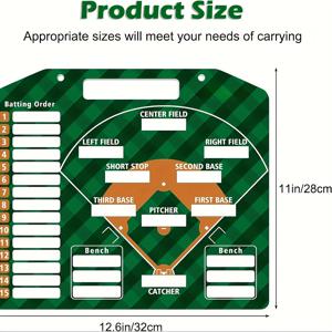 TEMU 2024 최신 블루 야구 코치 클립보드: 드라이 이레이즈 기능이 있는 야외 소프트볼 라인업 보드, 강력한 클립, 30개의 라인업 카드, 2개의 마커, 10개의 선수 번호|클립보드