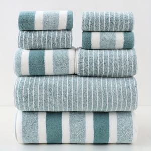 TEMU 8pcs 럭셔리 코랄 플리스 목욕 타월 세트 - 부드럽고, 초고흡수성, 빠른 건조, 비부드러운, 색상 유지, 더블 및 싱글 디자인, 가정, 호텔, 스파, 체육관, 체육관 타월 세트에 완벽합니다. | 현대 미학 | 초고흡수성 타월, 호텔용 목욕 타월, 세탁용품