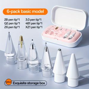 TEMU Apple 애플 펜슬 니브 1/2/pro용 적합한 용량성 펜 니들 튜브 팁 아이패드 연필 금속 개조 교체 니브