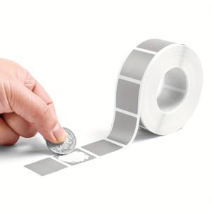 TEMU 500개 실버 스크래치 오프 스티커, 1인치 정사각형 - DIY 공예, 쿠폰, 프로모션 및 선물 카드에 완벽 - 결혼식, 생일 및 휴일에 이상적|카드스티커