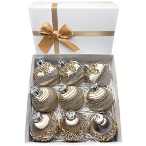 TEMU 9피스 글램 스타일 크리스마스 장식 세트, 결혼식, 약혼식, 브라이덜 샤워, 데이용 라운드 플라스틱 매달린 장식 - 동화 테마, 깃털 없음, 크리스마스, 할로윈, 이스터, 하누카, 추수감사절, 크리스마스 파티 드레스용 다용도 장식