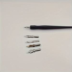 TEMU 모델 패널 라이닝, 창작 글쓰기 및 드로잉, DIY 모델 제작 및 컬러링 도구 키트, 만화 및 공예 애호가를 위한 6개 딥펜 세트 (다양한 펜촉 크기 포함)