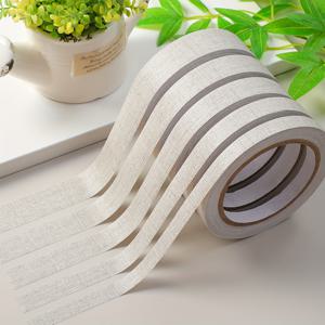 TEMU 두꺼운 연회색 린넨 패턴 벽지, 자체 접착식 테두리 스티커, 회색 린넨 질감 벽면 트림 스트립, 문틀 데칼, 탈부착 가능한 접착식 시트 커버 및 장식용