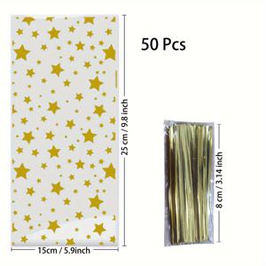TEMU 토스트, 크리스피, , 케이크, 사탕용 빵 포장 백 50개입