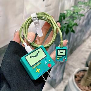 TEMU 만화 로봇 모델은 Apple 18W/20W 충전기 데이터 케이블 보호 케이스로 적합합니다.