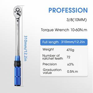 TEMU 1개 고정밀 토크 렌치 | 10-210Nm 전체 토크 범위 커버 | /자동차/타이어 유지 보수 필수품 (산업용 등급 녹 방지 | 오류 없는 정밀 제어)