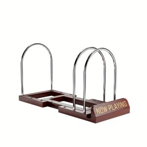 TEMU 나무로 만든 확장 가능한 레코드 디스플레이 스탠드, 조절 가능한 길이 LP 보관대, 잡지 및 책 정리함, 빈티지 러시크 수직 LP 레코드 홀더, 실용적인 아버지의 날 선물