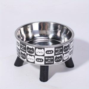 TEMU 고양이 사료 그릇 슬로우 푸드 그릇, 애완동물 급식용 접시, 고양이와 새끼 고양이, 작은 동물을 위한 털 피로 방지 그릇