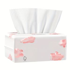 TEMU 100개 진주 패턴 페이셜 타월, 메이크업 제거 및 클렌징 티슈, 건식 및 습식 사용 모두에 적합한 화장품 도구.