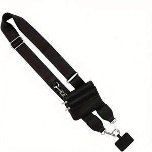 TEMU 스타일리시 폰 랜야드 지퍼 & 버클 - 조절 가능한 폴리에스터 목걸이 스트랩, 크로스바디 핸드백 및 지갑용 대형 어깨끈 교체 가능