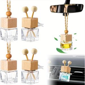 TEMU 24개 자동차 공기 청정기 디퓨저 세트 빈 유리 리필 가능한 향수병과 벤트 클립 걸이 오일 디퓨저 AromaRelax 펜던트 비알 향수 홀더, 자동차 인테리어 장식용