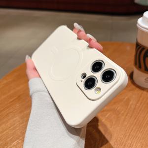 TEMU 휴대폰 케이스 - 아이폰 17, 16E, 15, 13, 11, 14, 12 Pro Max Air Mini용 무광 마그네틱 폰 커버, 부드러운 보호 기능 제공, 무선 충전 호환.